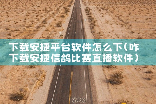 下载安捷平台软件怎么下