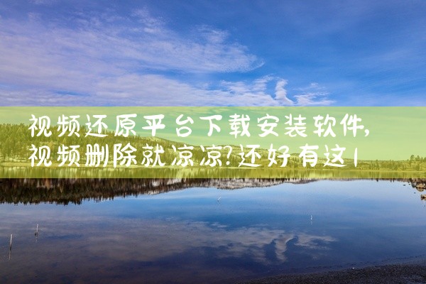 视频还原平台下载安装软件